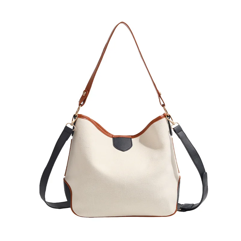 

Женские холщовые сумки на плечо с ведром, школьные сумки-тоут для студентов, большие вместительные рабочие дорожные сумки через плечо