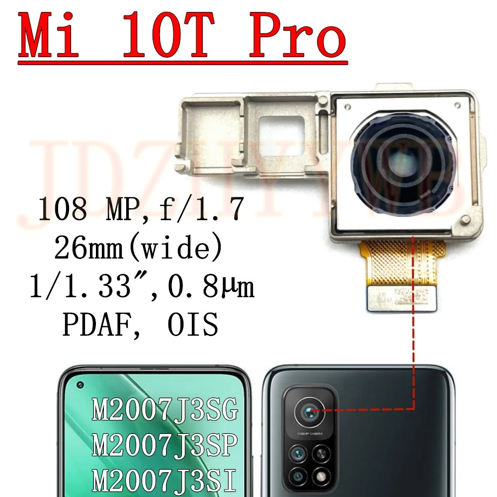 Front Rear Backside Camera For Xiaomi Mi 10T Pro 5G Frontal Selfie Wide Back Facing Main Camera Module Flex Cable