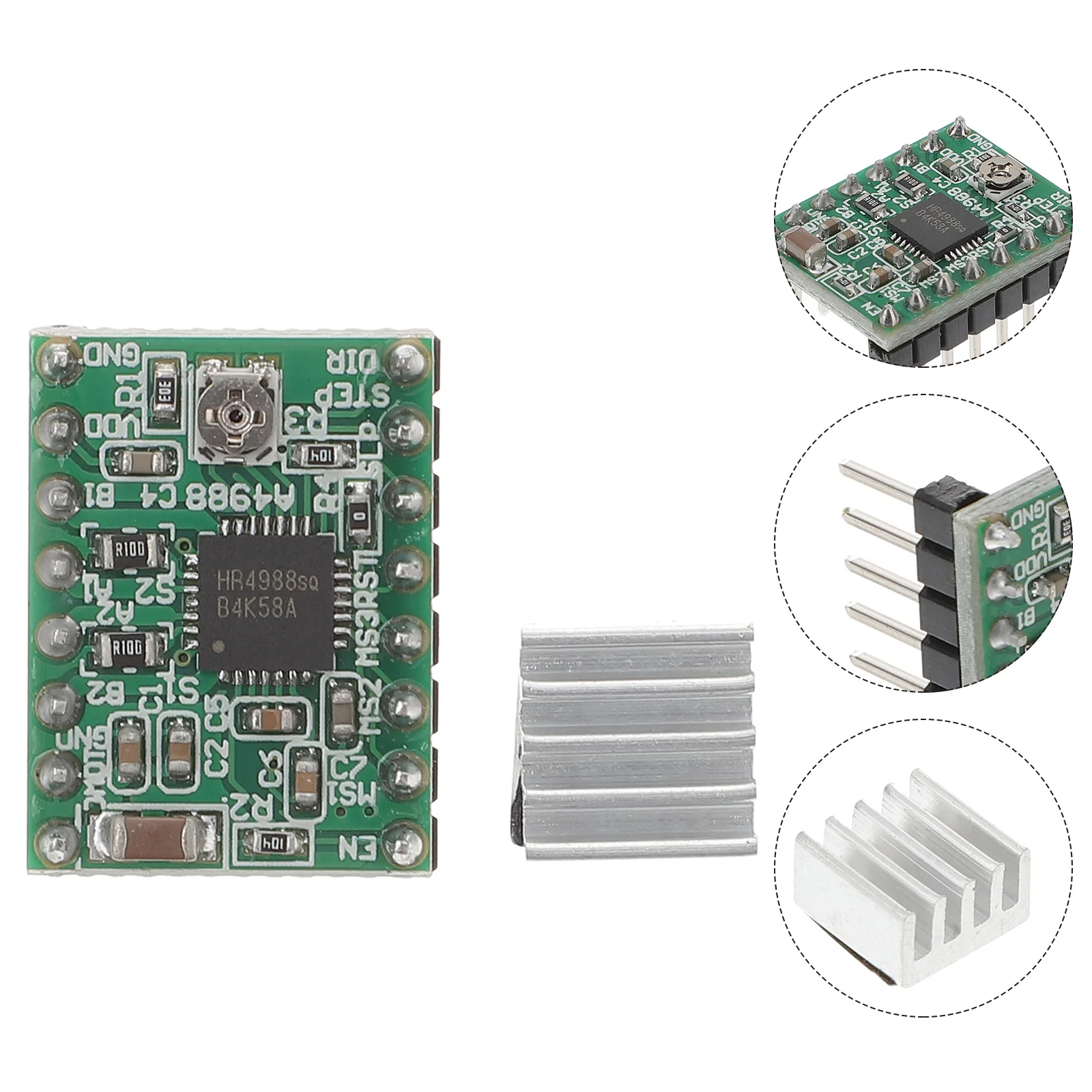 

5Pcs A4988 Stepper Motor Driver Module for 3D Printer Cnc with Adjustable Current Control and Multi-Resolution Support