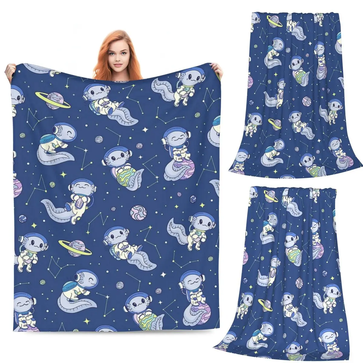 

Just A Girl Who Loves Axolotls Space Axolotl Pattern Backpack56 Blanket Flannel Sofa Throw Blankets for Couch Bedding Office