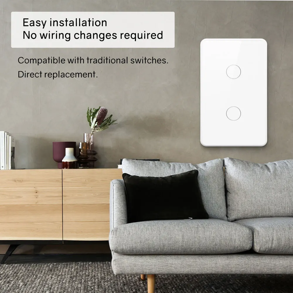 Stlf 1234 gang zigbee wifi interruptor de luz inteligente com neutro necessário interruptor de parede casa inteligente painel vidro cristal quadro pc eua