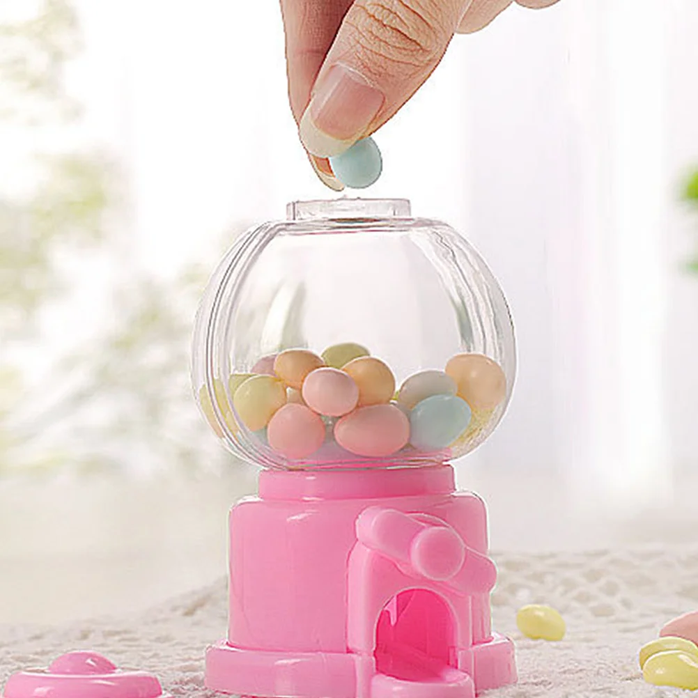 Máquina automática de gumball para crianças, máquinas de agarrar doces, mastigar 10x6cm, mini coletores, gumballs dispensador, rosa, crianças