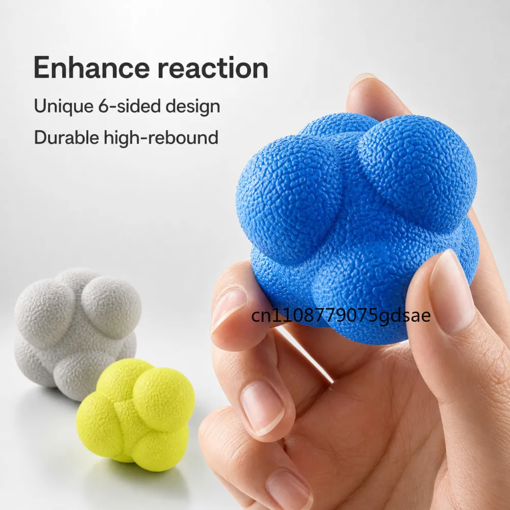 Hexagonal Reaction Ball Fitness Sport Speed Agility Reflex- Skills Training Unpredictable Reaction Ball Outdoor Fun Ball Toys