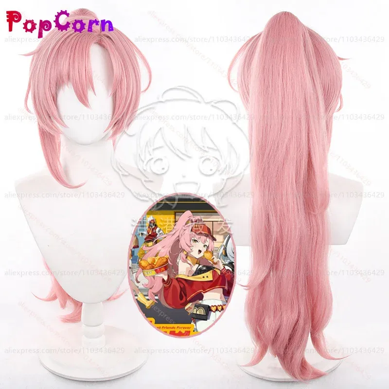 

LQZZZ Nicole Demara Wig with Ponytail Unisex 80cm Long Pink Wig Cosplay Anime Heat Resistant Synthetic Wig for Daily Party Costu