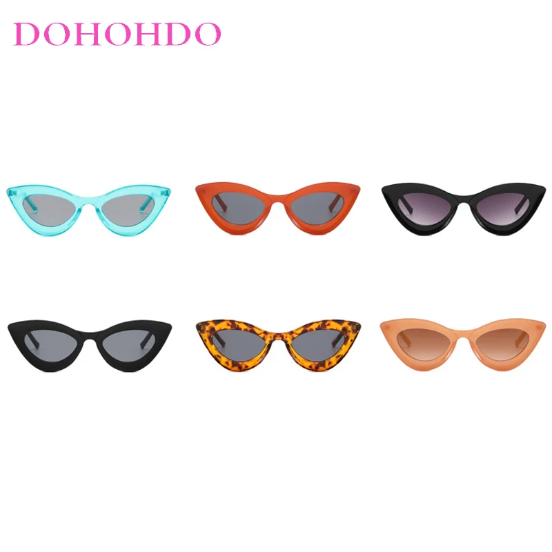 2025 خمر عين القط النظارات الشمسية امرأة موضة لطيف مثير صغير سميكة مثلث الرجعية الذكور نظارات شمسية الإناث Oculos دي سول UV400 #6