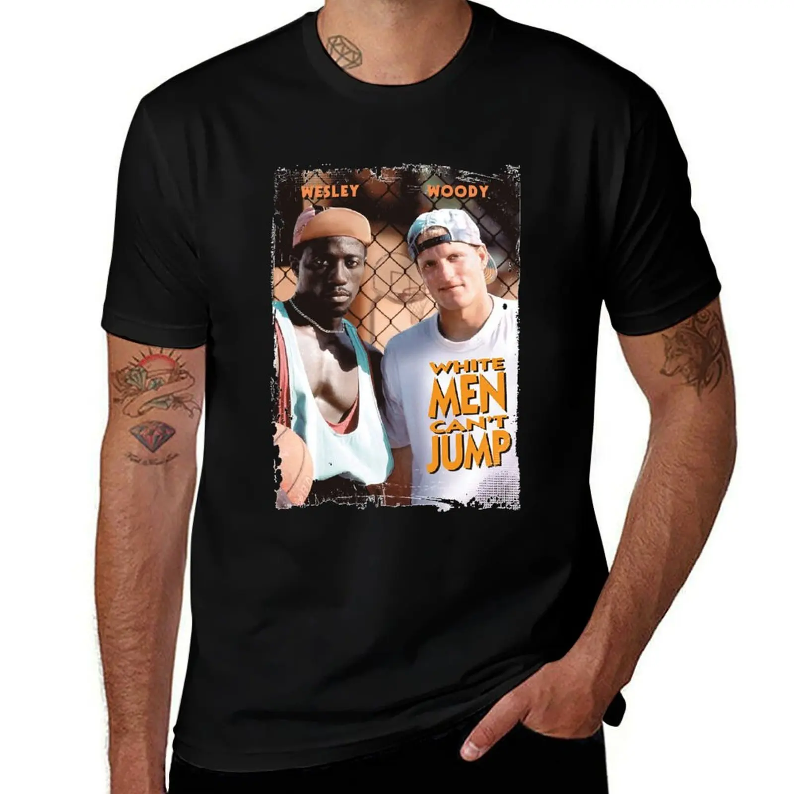 

White-Men-Can't-Jump-Classic- T-Shirt t shirt man casual black cotton t-shirt plain for man package T-Shirt