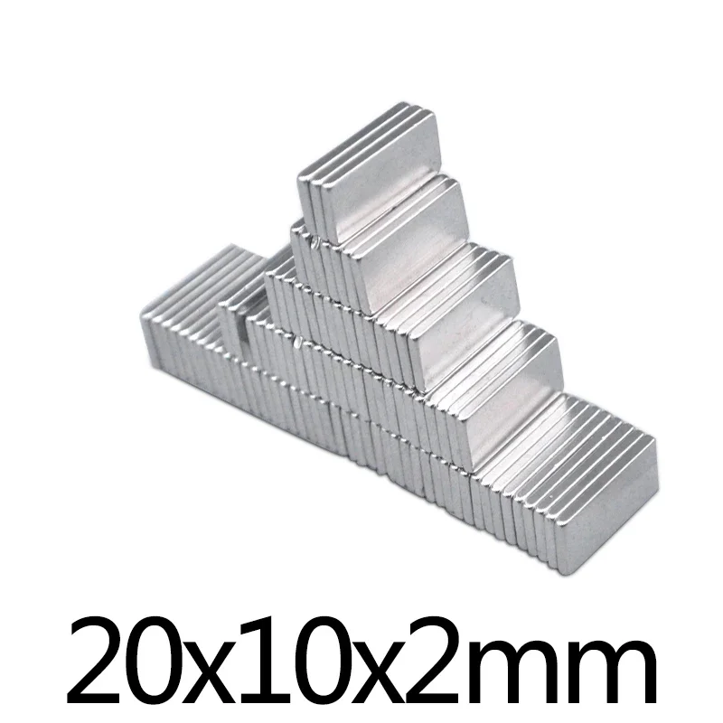 20x10x2 mm Rare Earth Magnet 20mmX10mm Block Rectangular Magnets 20x10x2mm Permanent Neodymium Magnet 20*10*2 mm