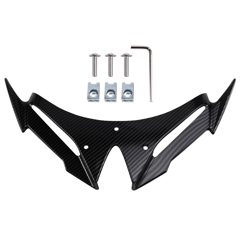 Leading-Edge-Motorcycle Front Fender Decoration Nose Beak For KAWASAKI NINJA500 NINJA 500 2024-2025 Downforce Air Deflector
