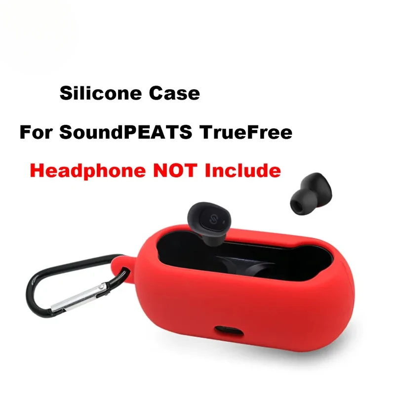 Waterproof Silicone Protective Earphone Storage Case Compatible With SoundPEATS TrueFree QCY T1 Wireless Earbuds