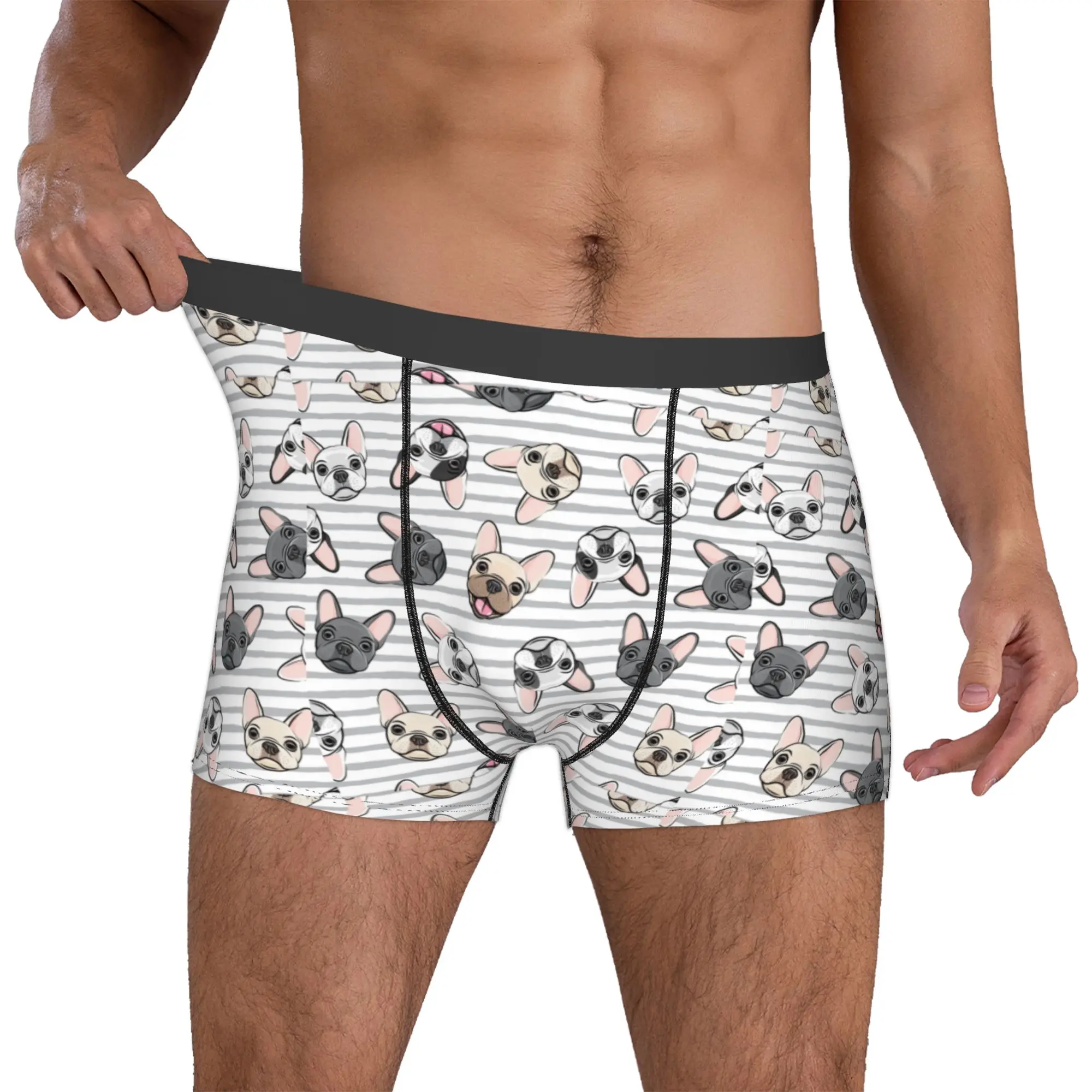 cuecas-boxer-personalizadas-com-listras-cinzas-para-bulldog-frances-estampa-de-bulldog-frances-roupa-Intima-macia-para-caes-de-estimacao