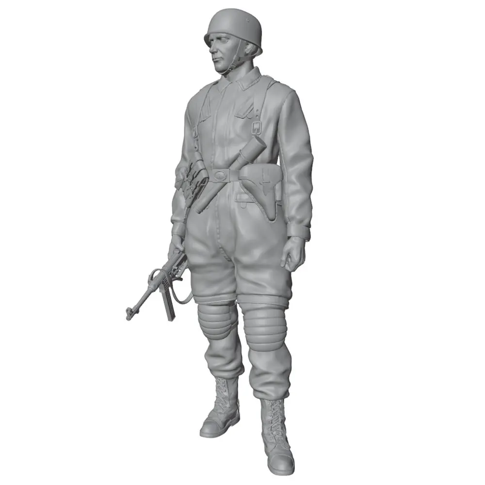 1/24/12 150mm Desk ornament，Soldier Resin Model Set GK Mini 3D Printed Grey Model Statue, High-Precision Resin Model, Uncolored