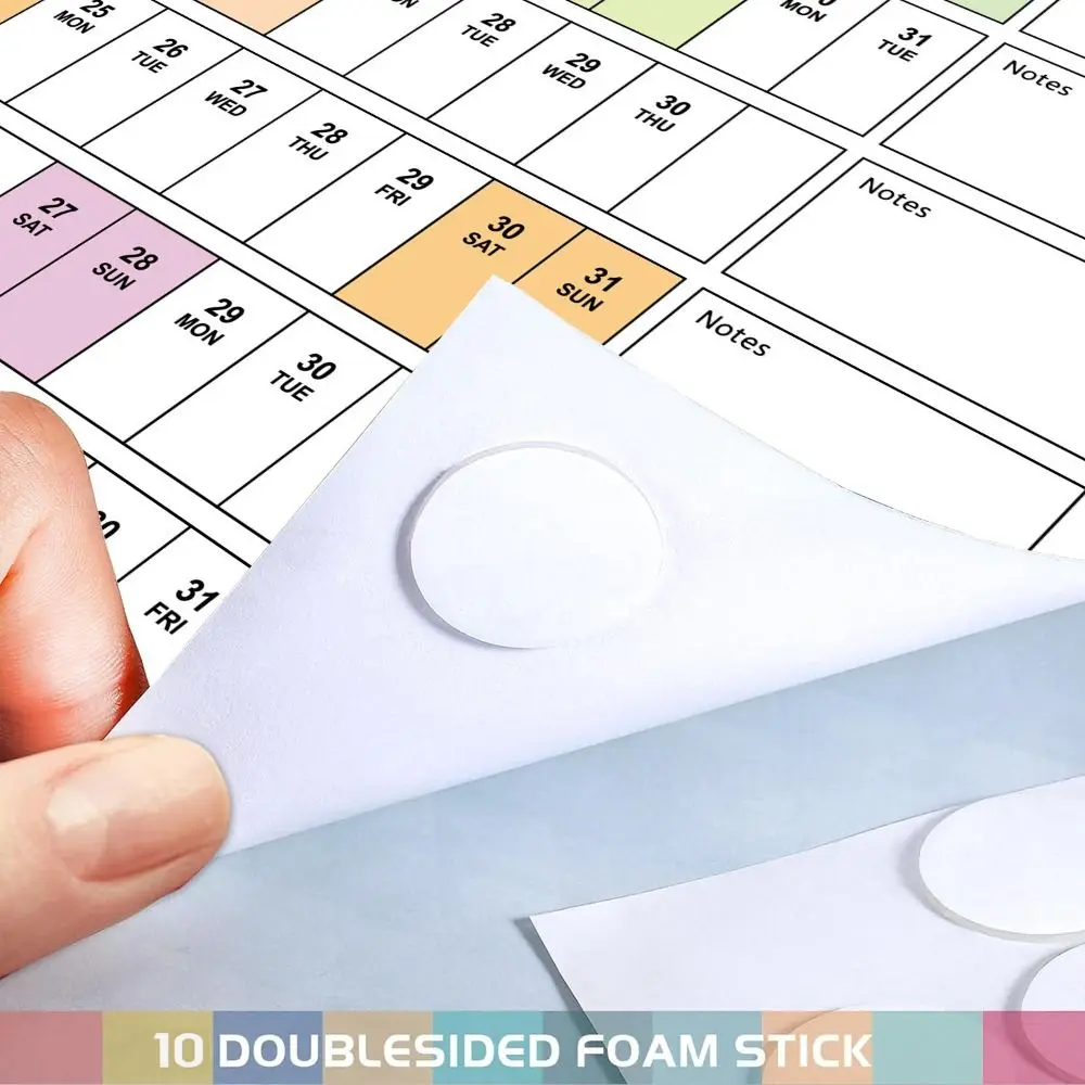 Paper 2027 Wall Calendar Multicolor Layout To Do List Schedule Calendar Planner Sheet Agenda Organizer Writable Planning Grid