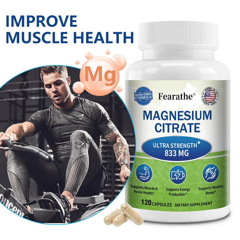 

Magnesium Citrate - Supplement for Relaxation, Bone, Sleep, Heart Health, Nerve, Muscle, Metabolism & Improves Immunity