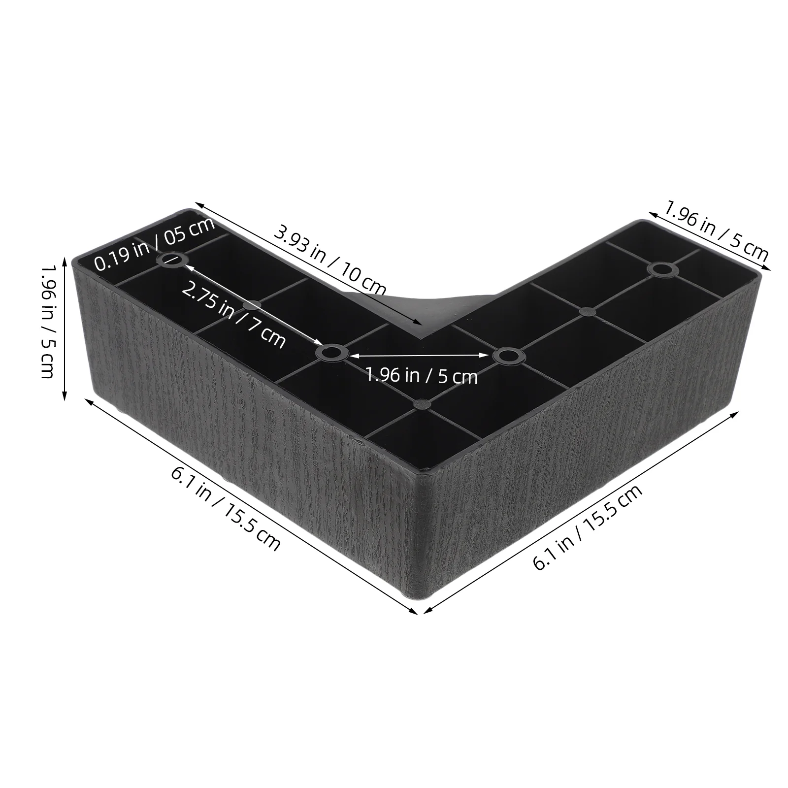 Pés de substituição para móveis, pernas plásticas sofá, sofá Riser, bedframe, almofadas de mesa, 4 pcs