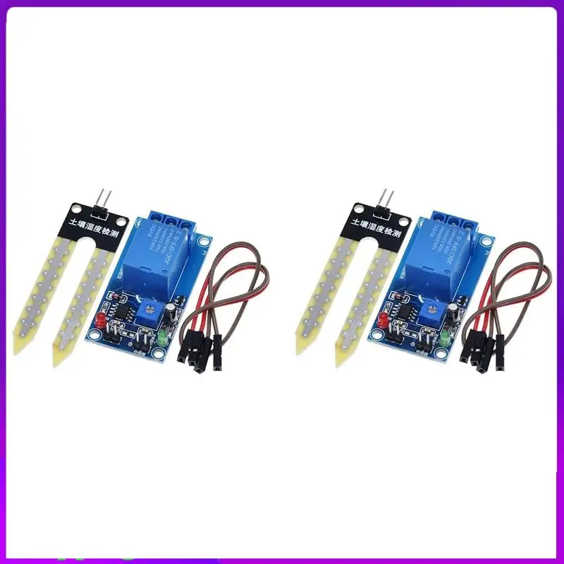 -A26M 2X DC 5V Módulo de controle de relé do sensor de umidade do solo rega automática do interruptor de partida de umidade