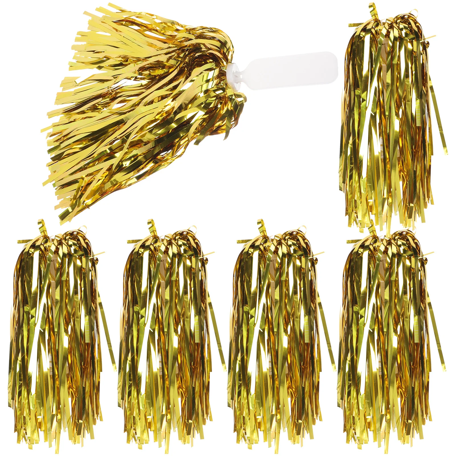 

6Pcs Premium Pe Cheerleading Pompoms Bright Color Hand Flowers Reusable for Sports Dance Party Festivals Pom Poms