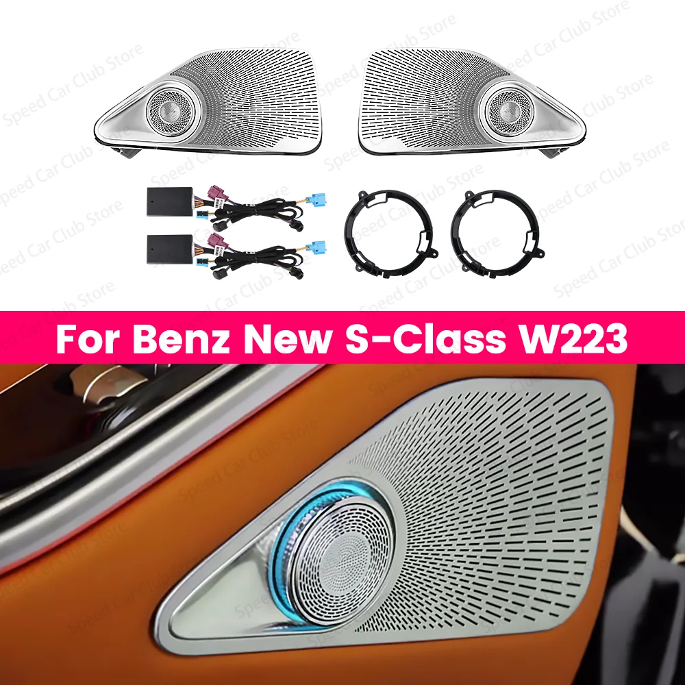 New 64 Colors Rear Door Tweeter Speaker for Mercedes Benz New S Class W223 S450L Car Audio Upgrade
