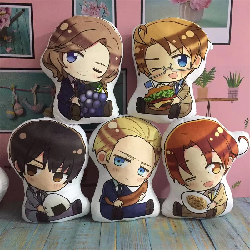 Anime Axis Powers Hetalia Stuffed Pillow Doll Toy Feliciano Vargas Arthur Kirkland Ivan Plush Pendant Kids Gift Bag Decoration