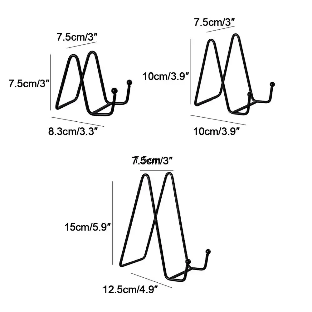 1Pc Iron Art Magazine Display Stand Dish Rack Plate Bowl Picture Frame Photo Book Pedestal Storage Holder Ornaments Dish Storage