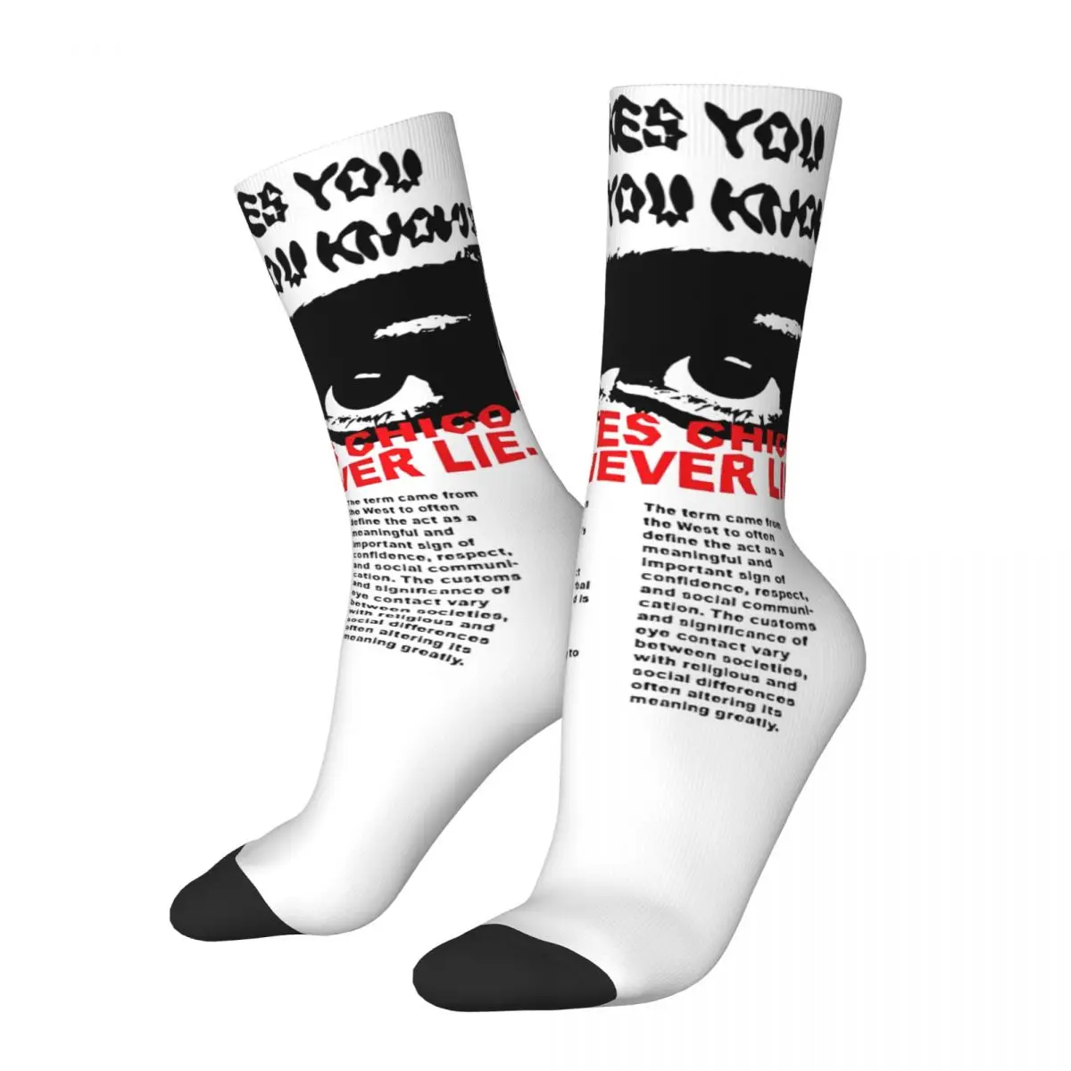 

Scarface The Eyes Never Lie Socks for Women Men Accessories All Season Cute Middle Tube Socks Non-slip