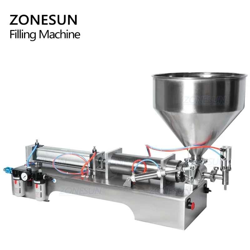 ZONESUN Fully Pneumatic Paste Disinfectant Sprays Shampoo Shower Gel Oil Detergent Bottle Dispenser Filling Machine