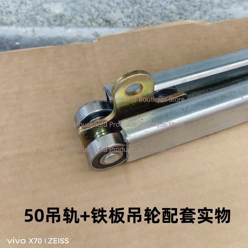Heavy Sliding Door Color Steel Tile Factory Building Sliding Door Crane 4 Wheels Crane