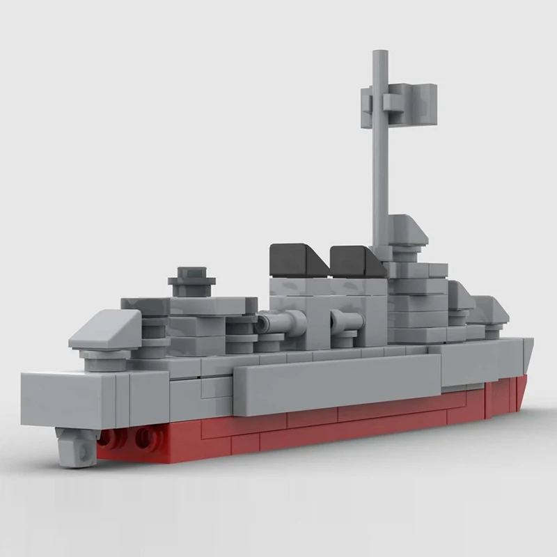 USS Benson WW2 Model Kapal Militer MOC Batu Bata Bangunan Peralatan Perang Teknologi Modular Hadiah Liburan Rakitan Mainan Anak-anak