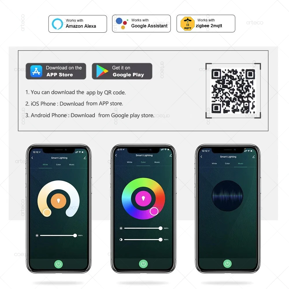 Zigbee E27 LED-Glühbirne Alexa Smart LED-Lampe RGB CW WW LED-Lampen funktionieren mit Smart App Home Assistant Z2M Google Zigbee 3.0 Hub – Detail 3