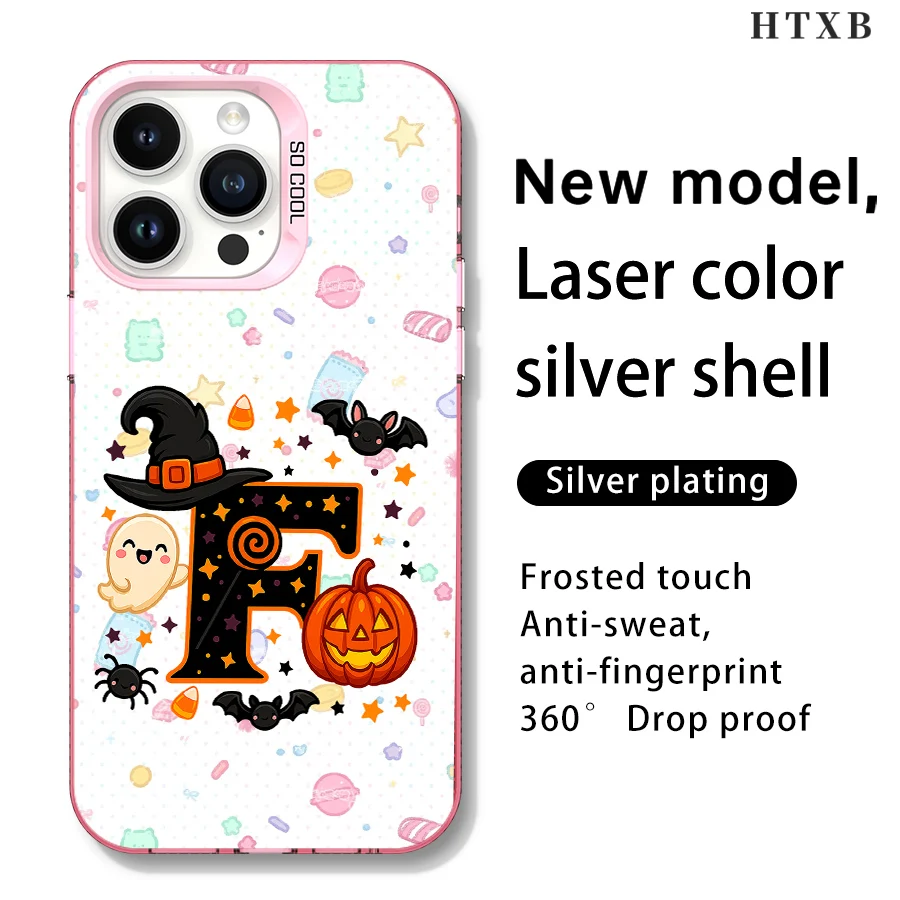 할로윈 레터 F 아이폰 17에서 11 프로 맥스 플러스용 폰 케이스