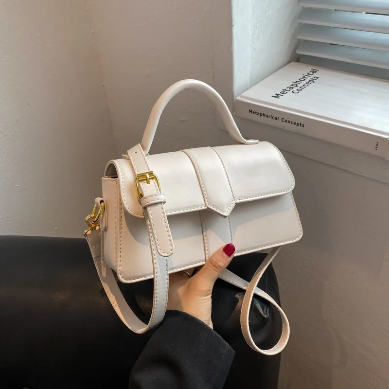 2026 New Women's Bag Small Square Bag Olive Green Hand-Held Crossbody Bag Shoulder Bag Fashionable and Versatile, Niche