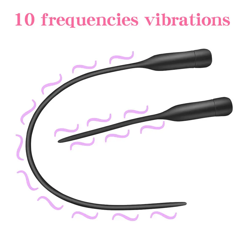 Urethral Stimulator Electric Uretre Vibrant Rechargeable Penis Plug 3.5/5mm Urethra Sex Toy Urethal Vibrator Sounding Expander