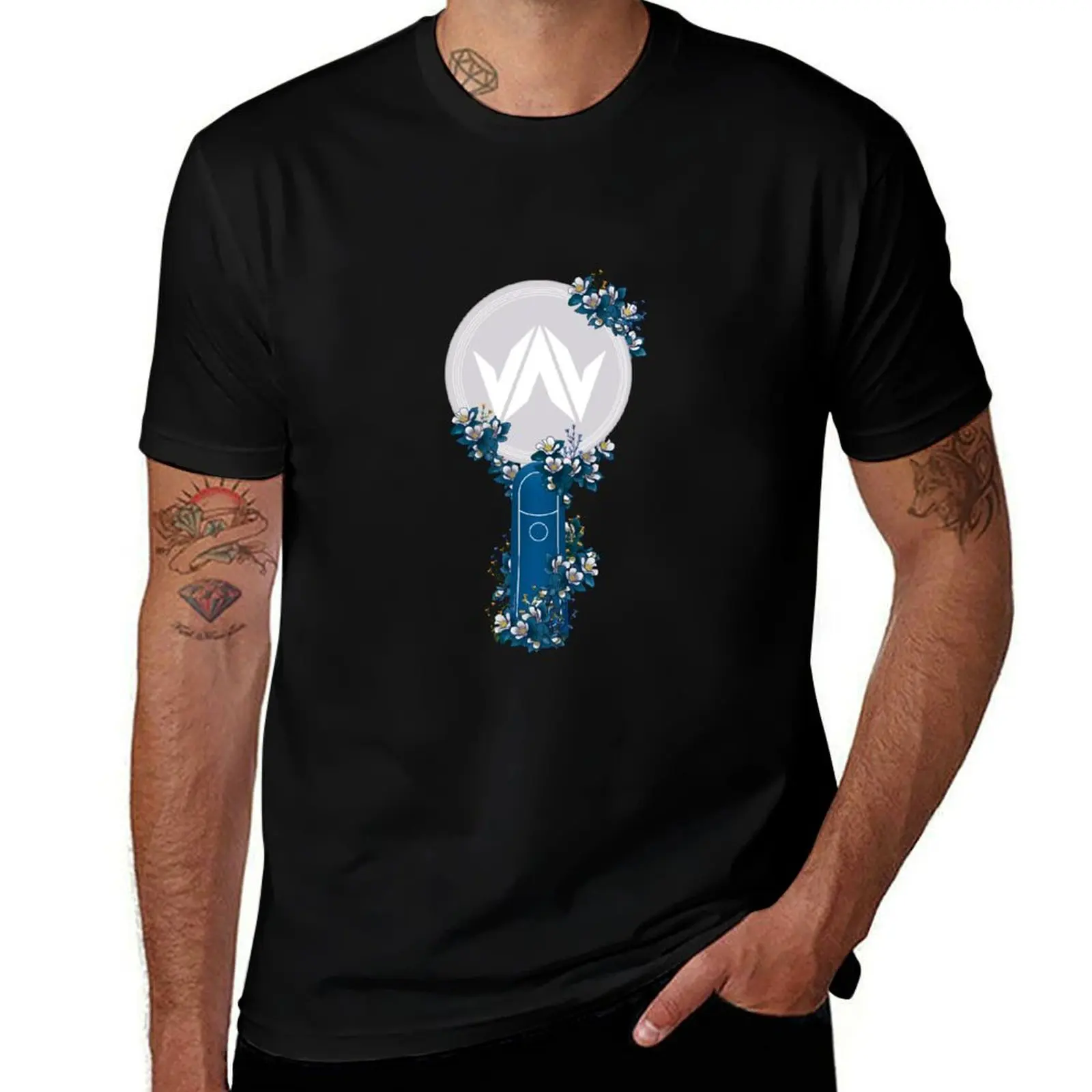 

VAV Floral Lightstick kpop T-Shirt anime t shirts for man cotton t shirts high quality T-Shirt