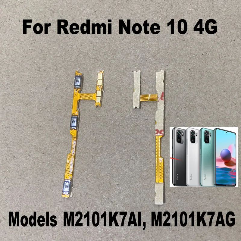 

Power Flex Cable Power For Xiaomi Redmi Note 10 4G On Off Volume Button Key Flex Cable Replacement