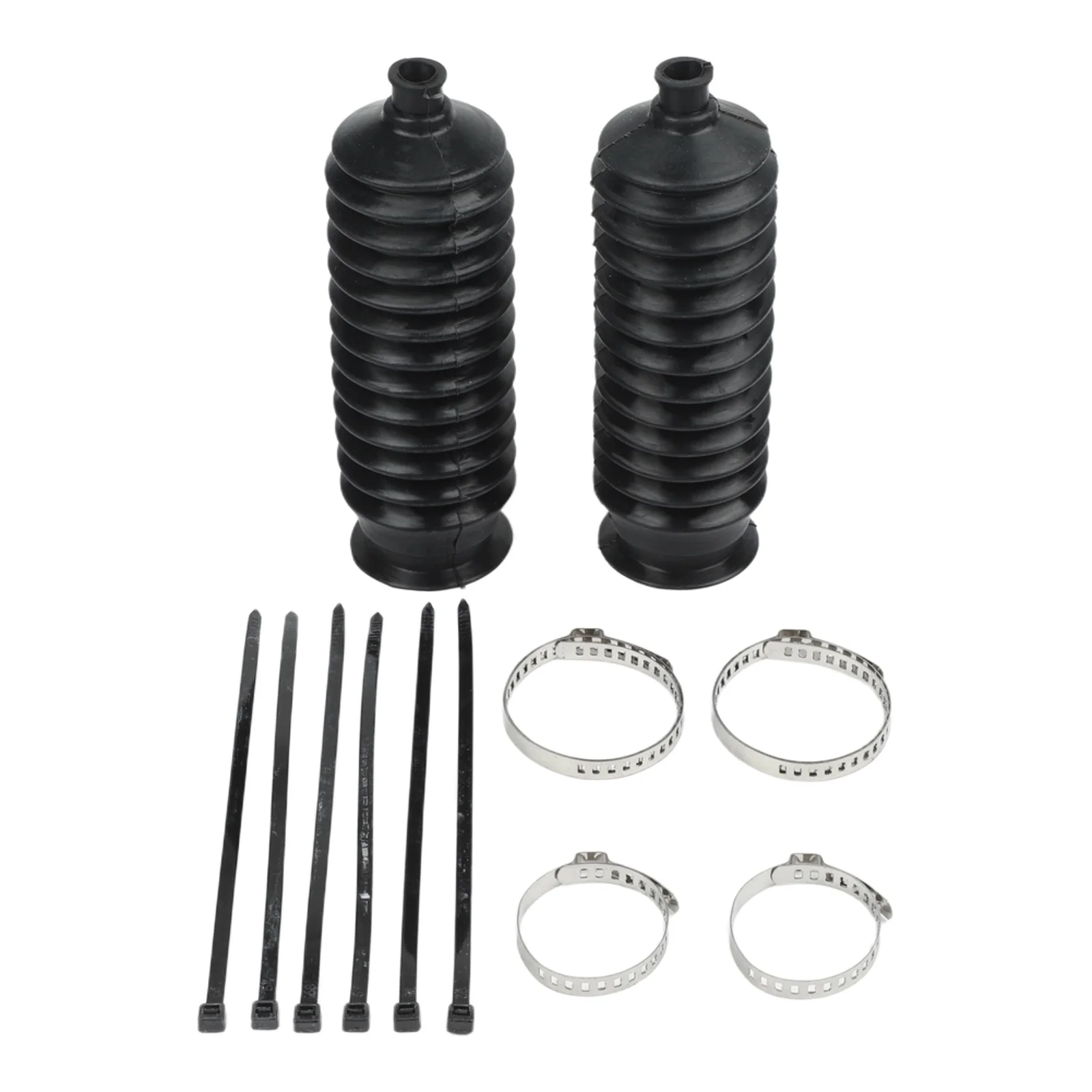 2PCS Silicone Inner Tie Rod Boot Kit for Steering Rack Pinion Protects Steering Components from Dust and Dirt for Long-Term Use