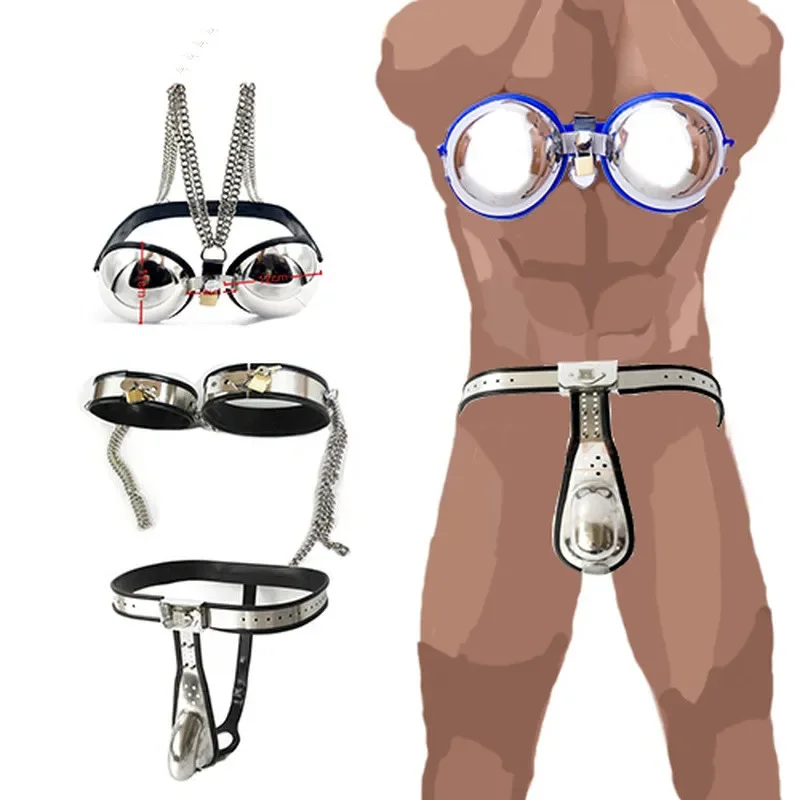 HotX Male Chastity Belt Bra Steel Cage Thigh Ring with Metal Chain Chastity Device BDSM Cbt Panty Sex Toys for Men Bondage