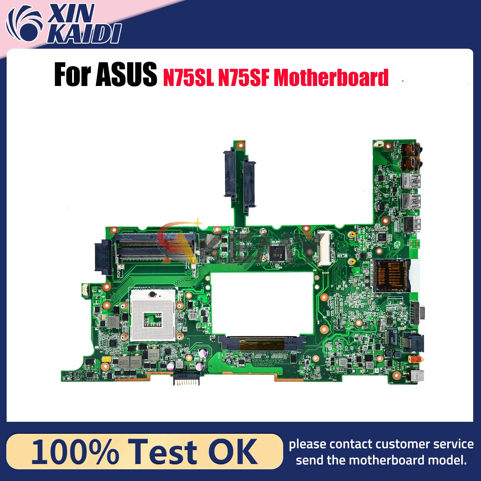 

N75SF Laptop Motherboard For ASUS Vivobook N75SL N75S N75SF Notebook Mainboard This item is in stock 100% tests OK fast shipping
