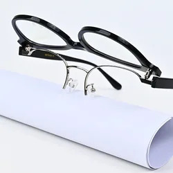 Trendy Flip Up Eyeglasses Frames Fashion Men Women Blue Light Blocking Glasses