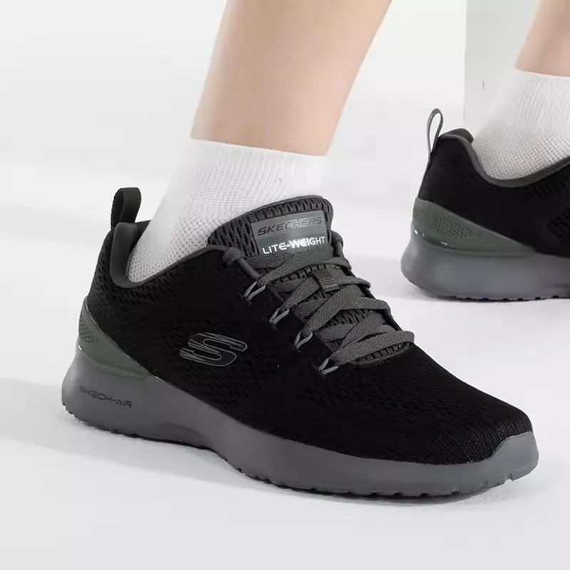 Skechers Herenschoenen Zomer Nieuwe Mesh Schoenen Ademende Sneakers Zwarte Casual Schoenen Outdoor Slijtvaste Loopschoenen