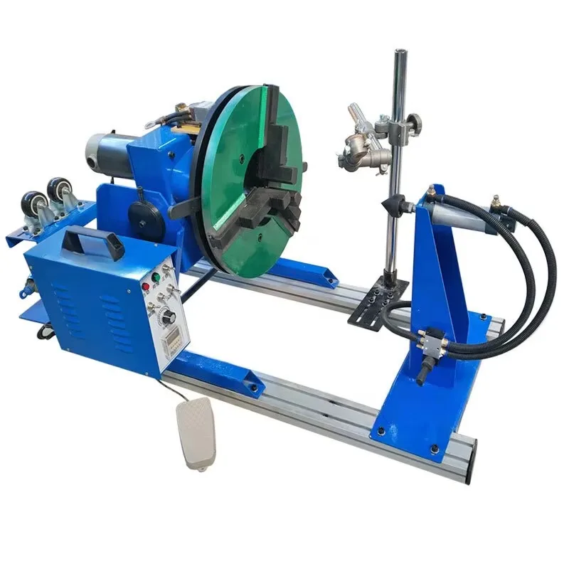 

50 Kg Capacity Welding Chuck Clamping 200mm Foot Pedal Welding Positioner Turntable Machine