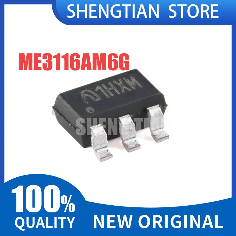 10Pcs ME3116AM6G SOT-23-6 ME3116 1HXM 40V Maximum Input DC-DC Step-Down Regulator up to 1A with Load IC Chip