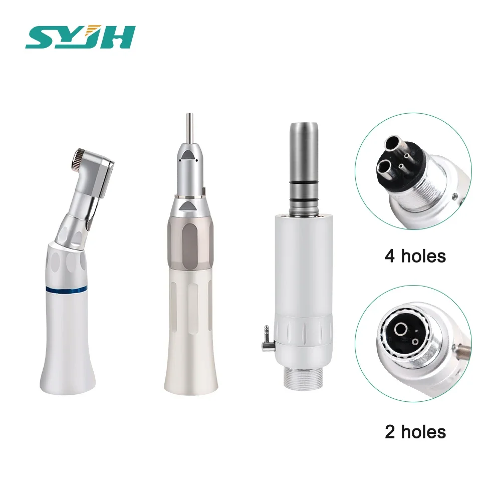 Dental Low Speed Handpiece FX Straight Head Handpiece 203C Latch Chuck Contra Angle 2/4Holes Air Turbine Dental Lab Equipment