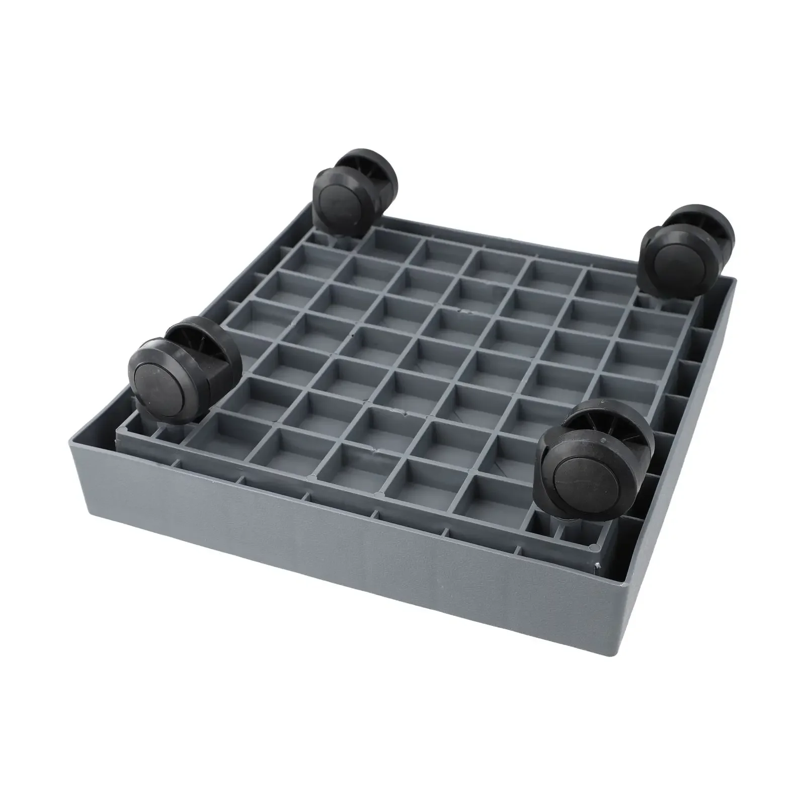 Square Bottom Tray For Flower Pots With Movable Casters Designed For Outdoor Relocation Of Heavy Plant Containers