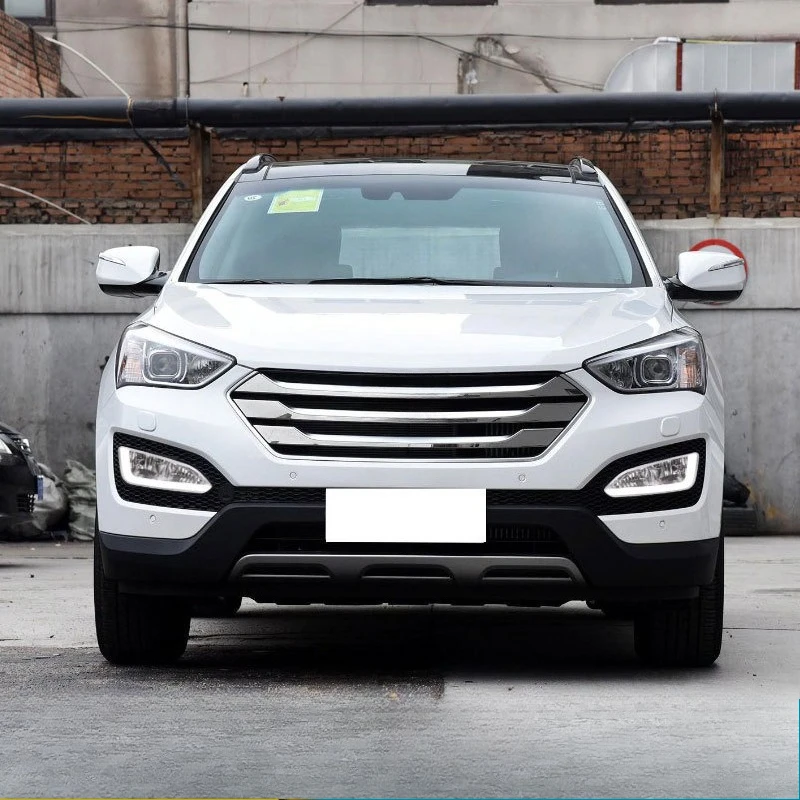For Hyundai Santa Fe IX45 2013 2014 2015 Car DRL Daytime Running Light LED or Light Guide Mode Dynamic Turn Signal 12V Daylights