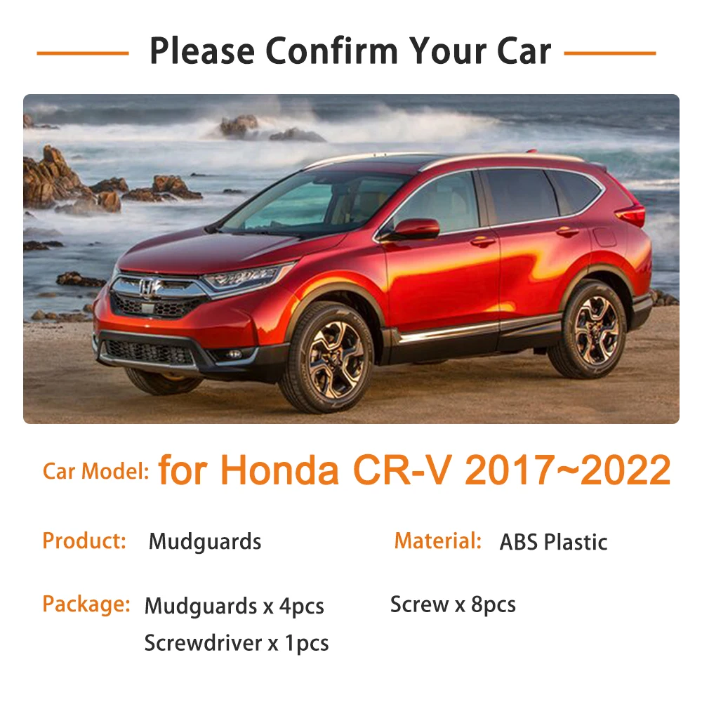 Honda CR-V CRV için çamur Flap CR V 2017 2018 2019 2020 2021 2022 aksesuarları çamurluklar Splash muhafızları ön arka tekerlek çamurluk genişletici