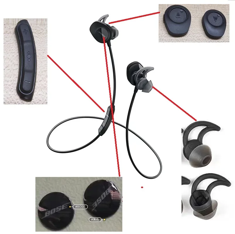 Peças de reparo capa de fone de ouvido para bos soundsport fones de ouvido bluetooth à prova dwaterproof água fones de ouvido intra-auriculares