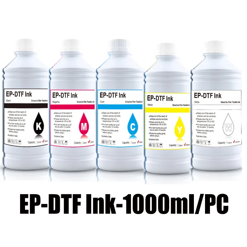 EP-DTF INK For DTF Film Direct Transfer Film Heat Transfer for Epson Printer Ink I3200 L1800 L800 L805 XP600 TX800 PET Film
