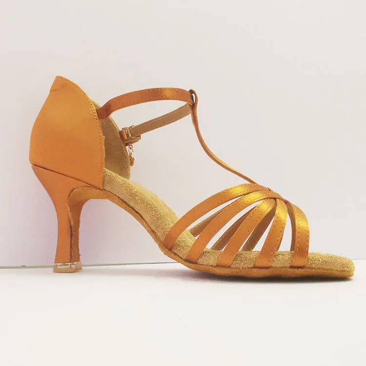Professional Ladies Latin Dance Shoes Diamonds Comfortable High Heels for Girl Dancing Samba Female Character Sandals Sneakers