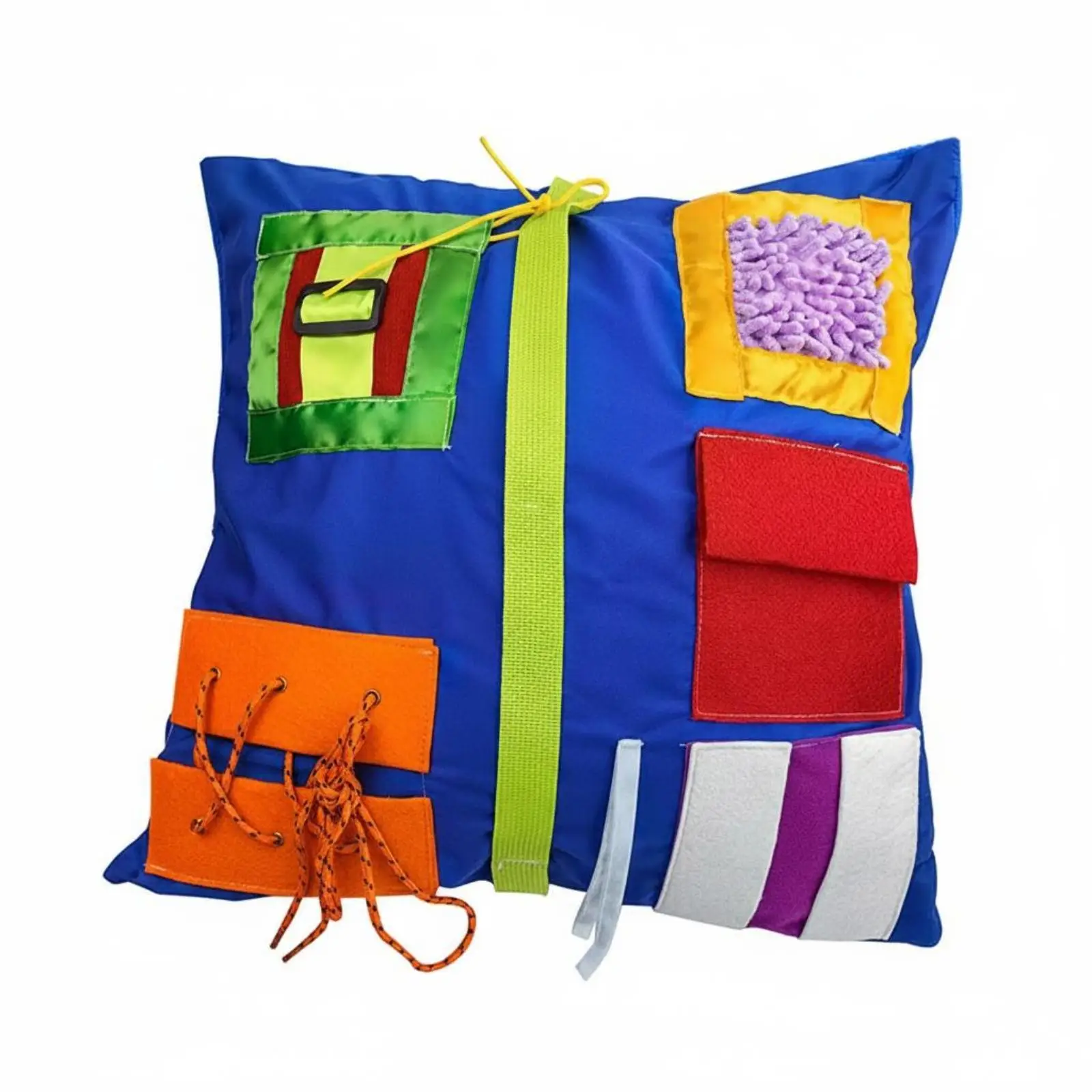 Sensory Memory Foam Square Activity Pillow Soft Textured Touch Cushion for Elderly Calming Comfort Decor