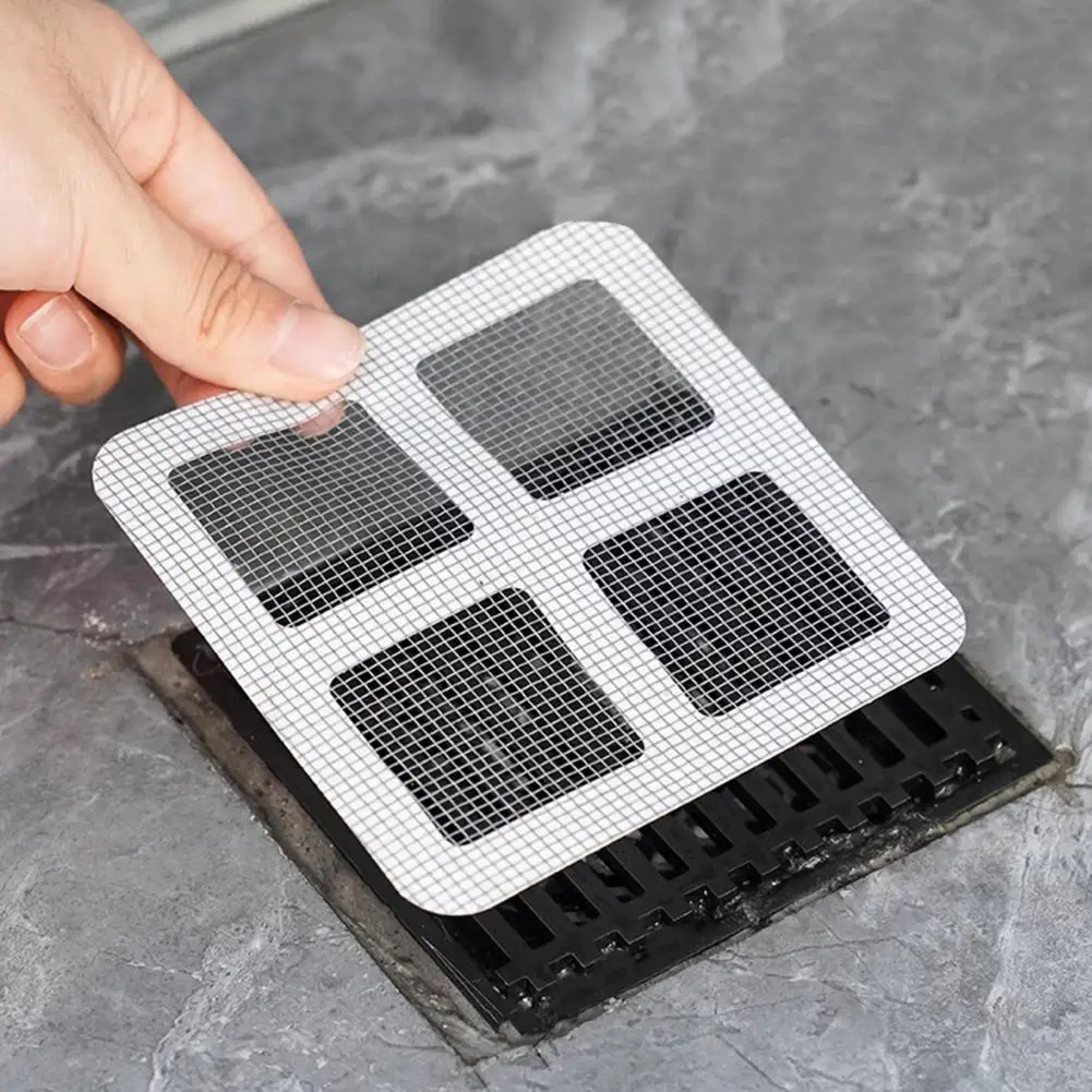 Floor Drain Sticker Residue-free Drain Guard 10/20/25/50/100pcs Disposable Hair Drain Stickers Floor Mesh Covers for Sinks