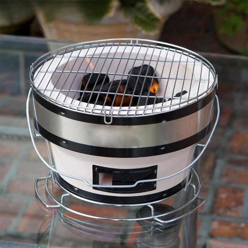 Ceramic Charcoal Grill, Korean BBQ Outdoor Garden Picnic Family Dinner Barbecue Grill Household Carbon Grill